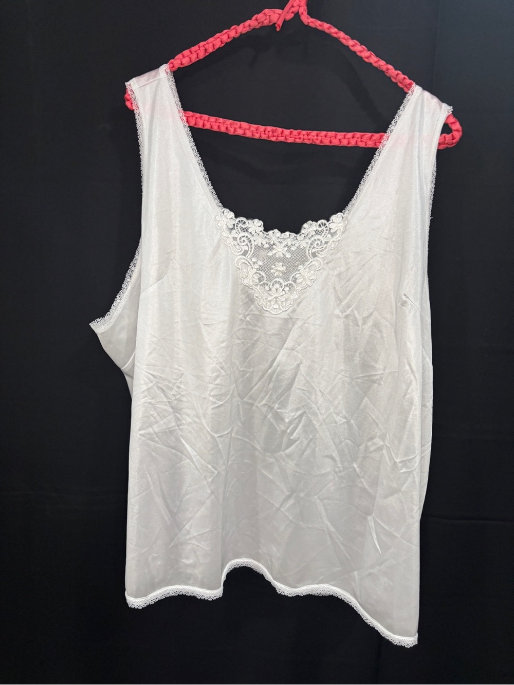Patricia Lingerie White Lace-Accent Women’s Sleep Tank Top